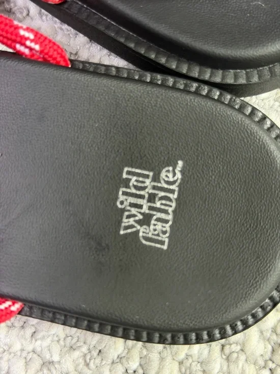 Wild Fable Black Sandals-Red Rope Strap lightweight-comfortable-Women size 9 - Picture 7 of 7